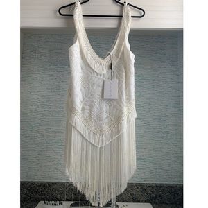 Alexis Bally laced top with layered fringe